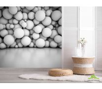 Фотообои Стена из обьемных 3д шаров