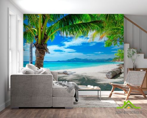 выбрать Фотообои Пляж с пальмами Фотообои Пляж на стену