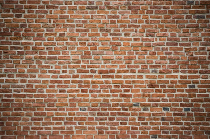 Фотообои Оранжево-белая кирпичная стена