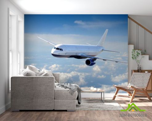 выбрать Фотообои самолёт в небе Фотообои, цвет: «» на стену