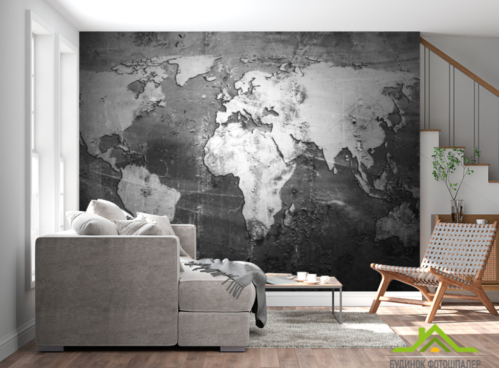 выбрать Фотошпалери Сіра карта лофт Каталог фотошпалер на стіну