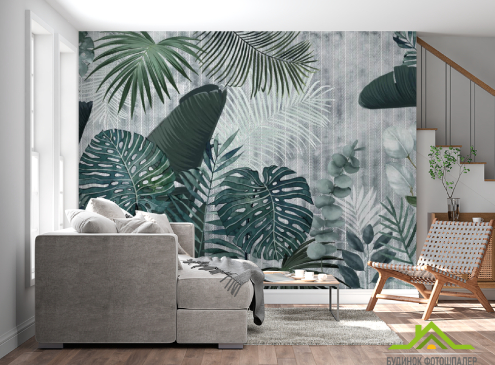 выбрать Фотошпалери асорті тропічних листя Каталог фотошпалер на стіну