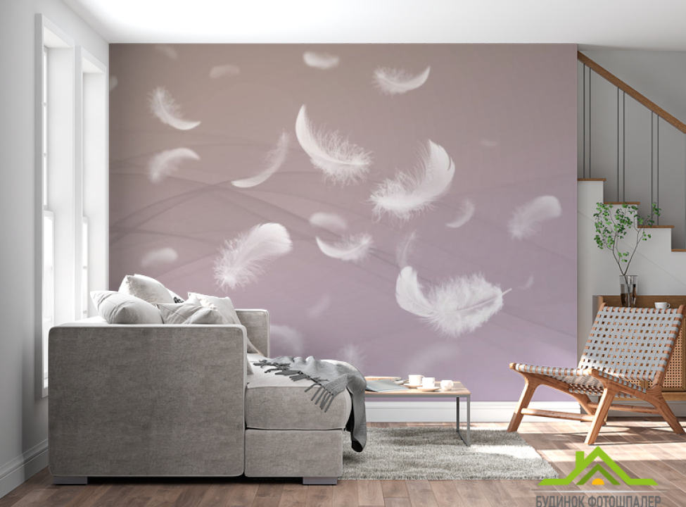 выбрать Фотообои Перья на розовом фоне Каталог фотообоев на стену