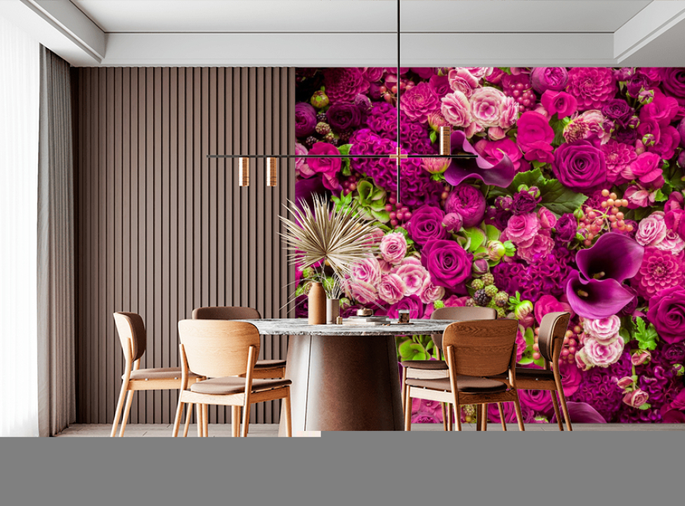 выбрать Фотообои сиреневые розы и лилии Каталог фотообоев на стену