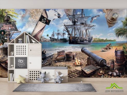 выбрать Фотообои Остров пиратов Фотообои Фотообои пираты: горизонталная, горизонтальная ориентация на стену