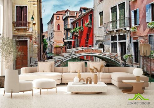 выбрать Фотообои Мост в Венеции Фотообои, цвет: «разноцветный, горизонталная, горизонтальная» на стену