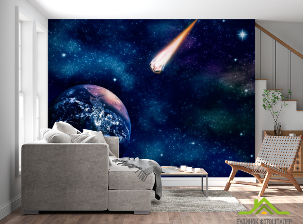 выбрать Фотообои Земля и комета Каталог фотообоев на стену