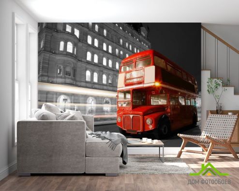 выбрать Фотообои Автобус в лондоне Красные фотообои на стену