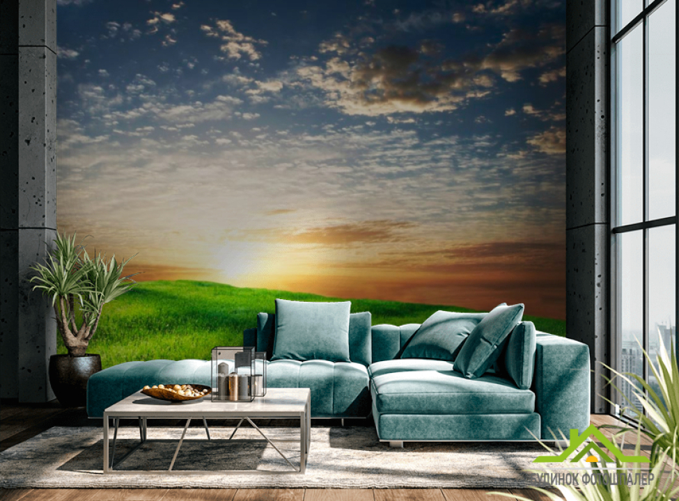 выбрать Фотошпалери Трава, небо Каталог фотошпалер на стіну