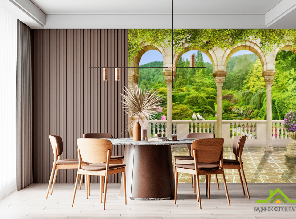 выбрать Фотошпалери голуби на кам'яної арки Каталог фотошпалер на стіну