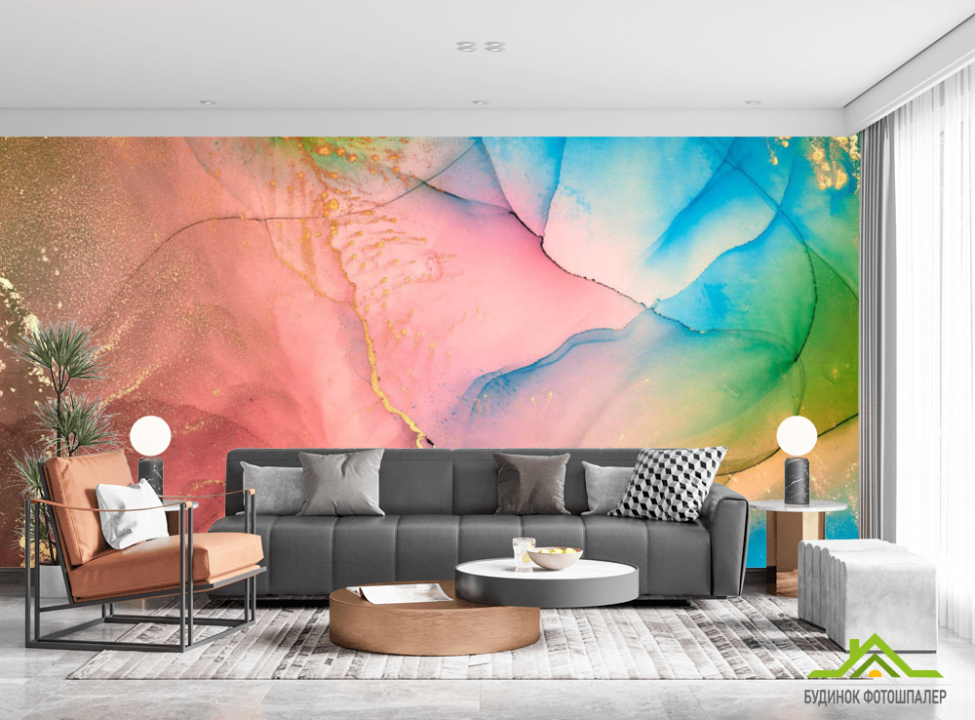 выбрать Фотошпалери барвистий флюїд Каталог фотошпалер на стіну