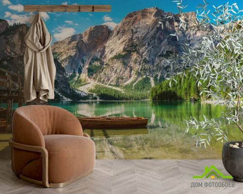выбрать Фотообои Озеро в Альпах Фотообои, цвет: «горизонталная, горизонтальная» на стену