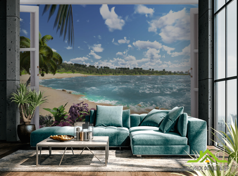 выбрать Фотообои Вид из окна на море Фотообои Вид из окна на стену