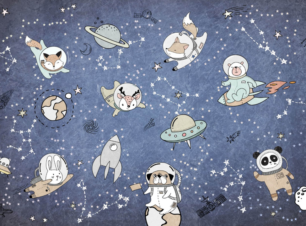 выбрать Фотообои Животные космонавты Фотообои Little kids на стену