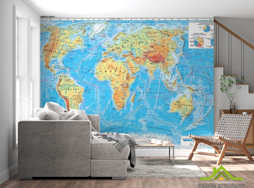 выбрать Фотошпалери Карта Фотошпалери Фотошпалери карта Світу: картинка на стіну
