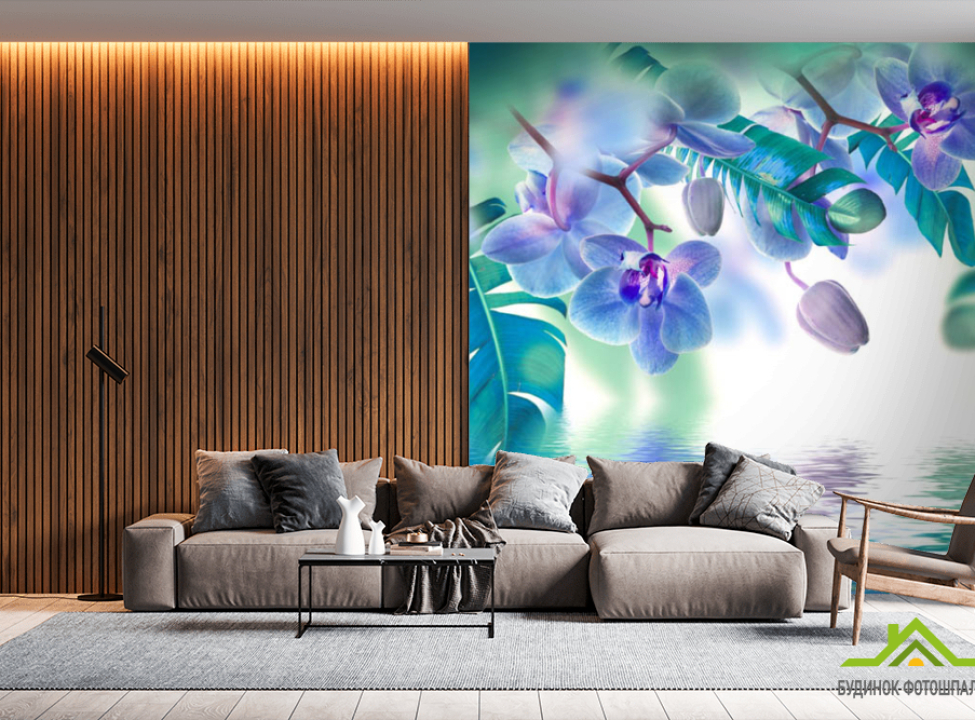 выбрать Фотообои Синие орхидеи Каталог фотообоев на стену