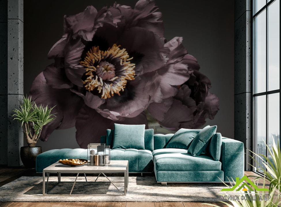 выбрать Фотошпалери Вінтажний темний квітка Каталог фотошпалер на стіну