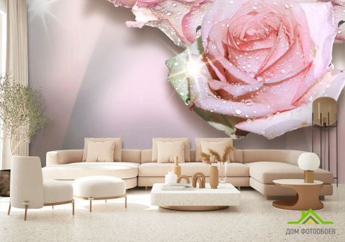 выбрать Фотообои 3д розы Розовые фотообои на стену