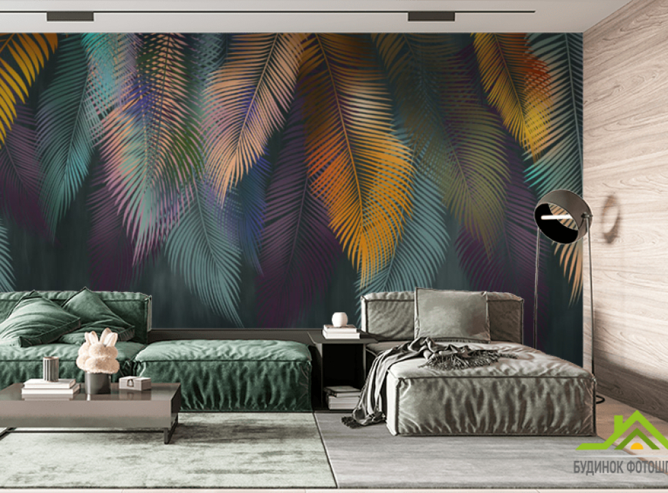 выбрать Фотошпалери яскраві листя пальми Каталог фотошпалер на стіну