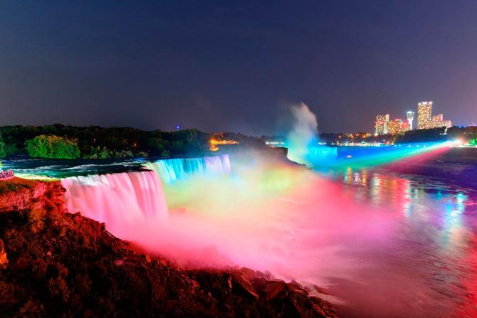 Фотошпалери Різнобарвний водоспад