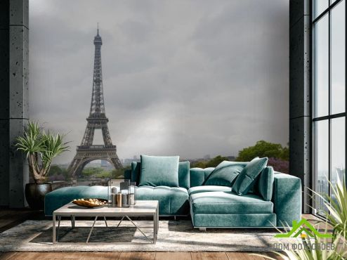 выбрать Фотообои небо Парижа Фотообои Фотообои Париж: горизонталная, горизонтальная ориентация на стену
