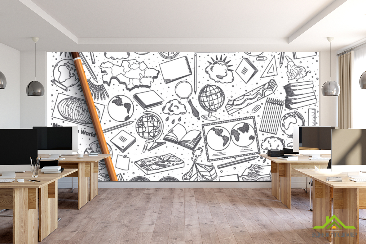 Фотообои Паттер для кабинета географии