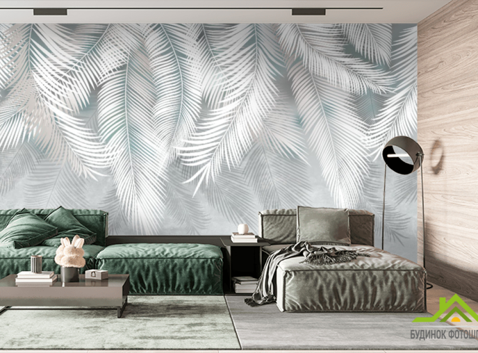 выбрать Фотошпалери сірі листя на стіну Каталог фотошпалер на стіну