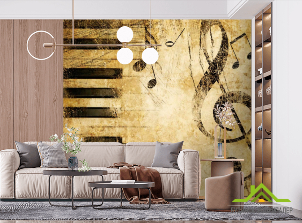 выбрать Фотообои Клавиши и ноты  на стену