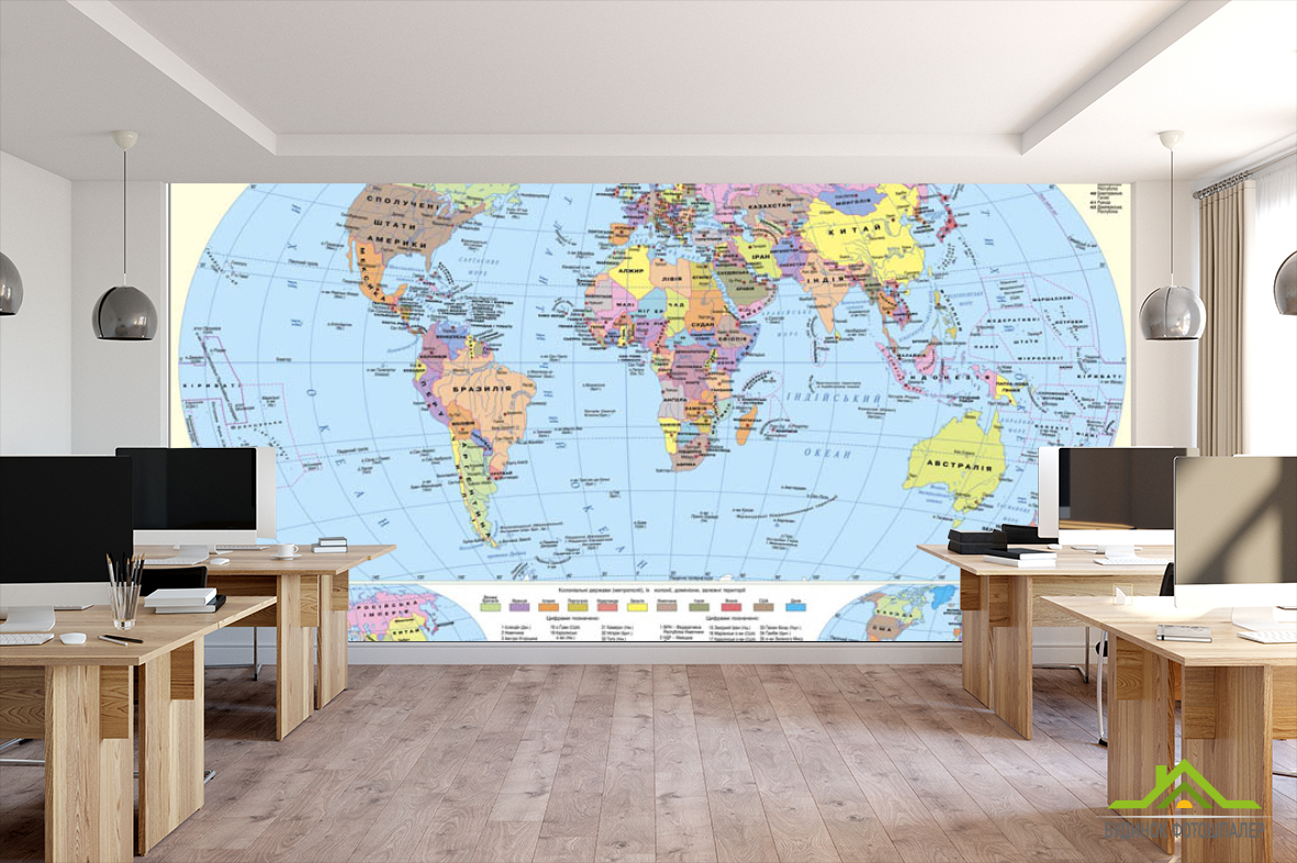 Фотообои Политическая карта на украинском