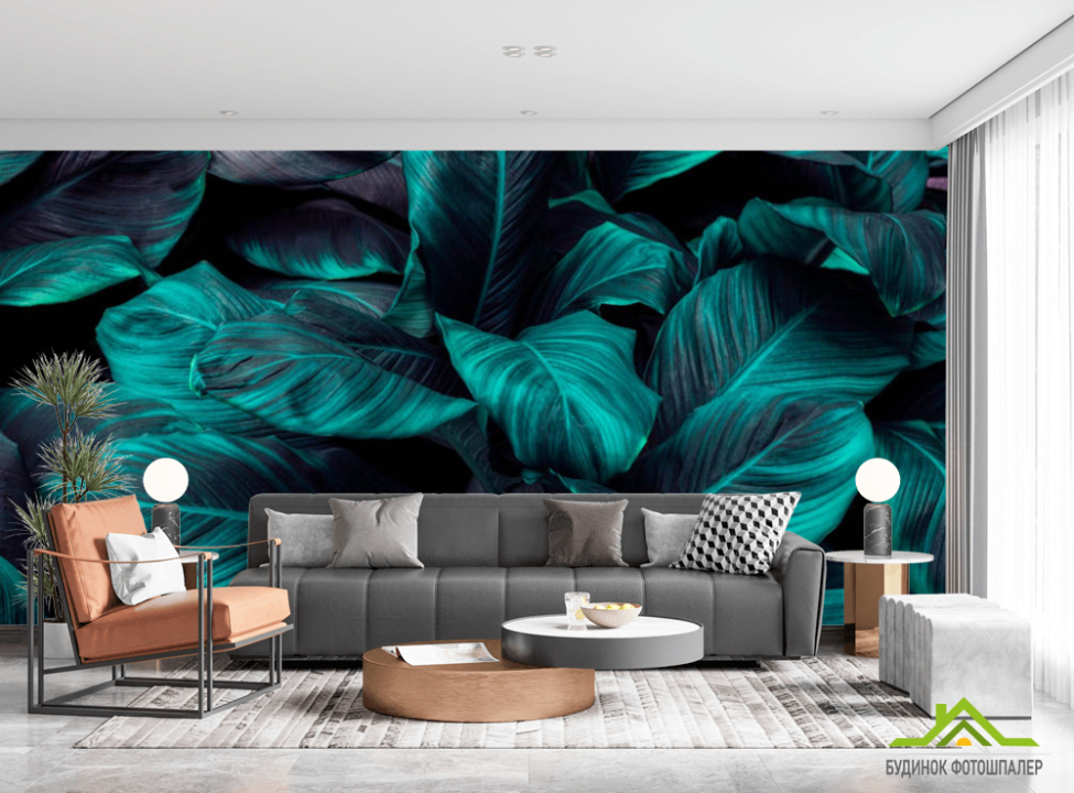 выбрать Фотошпалери Темно-зелене листя Каталог фотошпалер на стіну