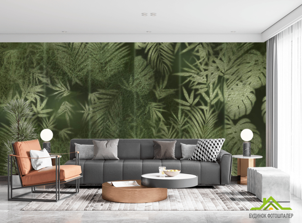 выбрать Фотошпалери листя за матовим склом Каталог фотошпалер на стіну