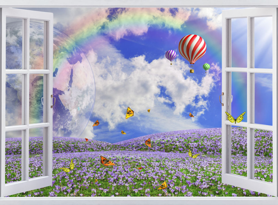 выбрать Фотообои Вид из окна на поляну Каталог фотообоев на стену