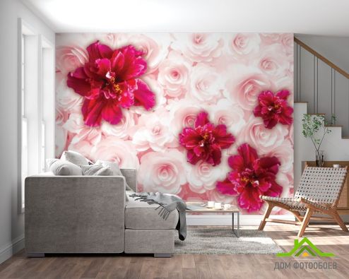 выбрать Фотообои 3D цветы Фотообои цветы 3d на стену