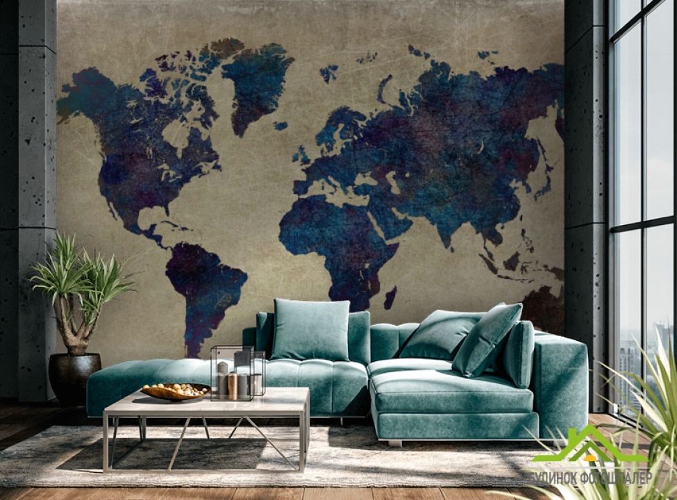 выбрать Фотошпалери Карта вінтажна Каталог фотошпалер на стіну