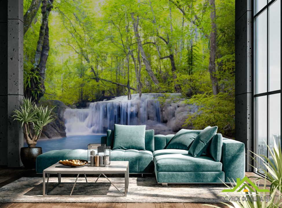 выбрать Фотошпалери Водоспад і дерева Каталог фотошпалер на стіну
