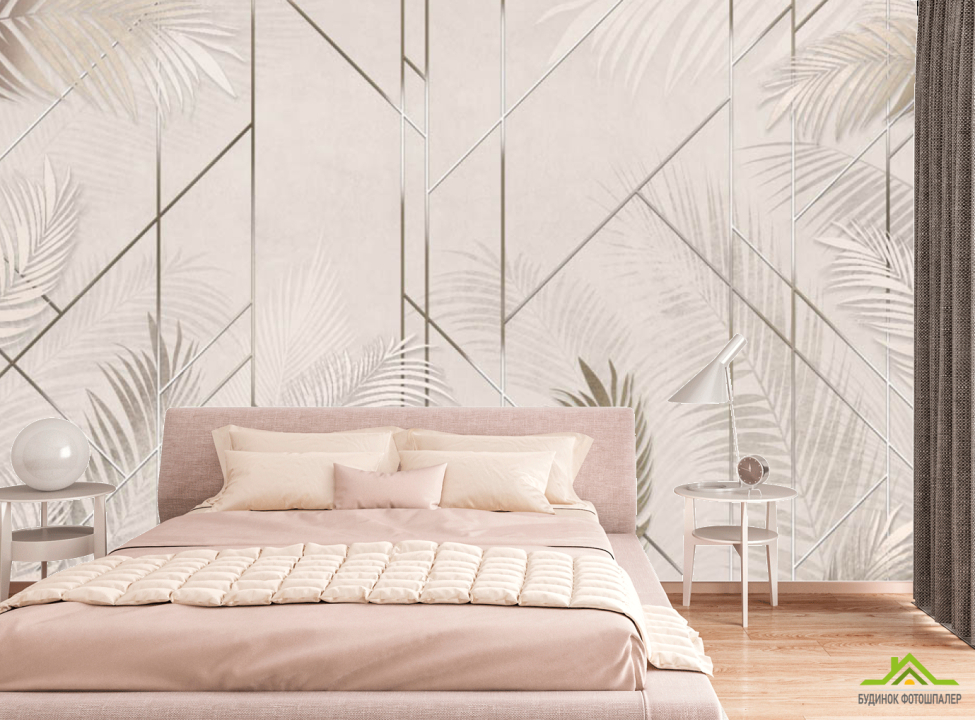 выбрать Фотошпалери геометрія і пальмові гілки Каталог фотошпалер на стіну