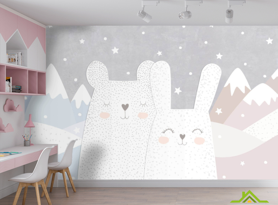 выбрать Фотошпалери Зайчик і ведмедик Каталог фотошпалер на стіну