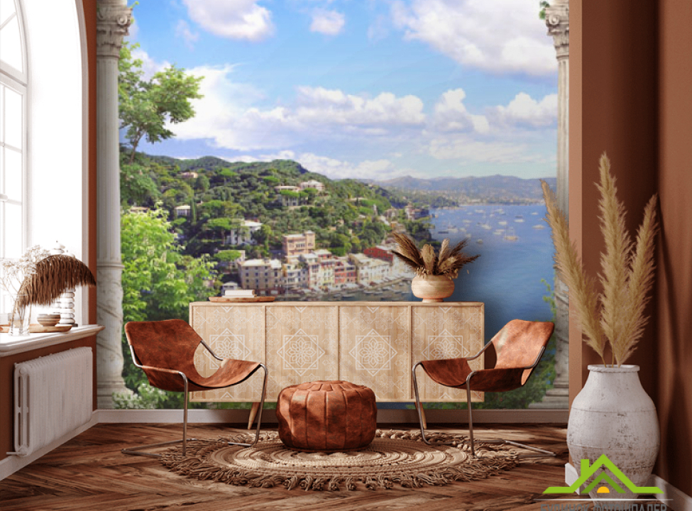 выбрать Фотообои Вид с балкона на море Каталог фотообоев на стену