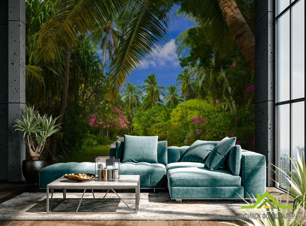 выбрать Фотообои пальмовый парк Каталог фотообоев на стену
