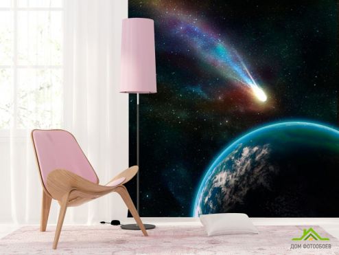 выбрать Фотошпалери Комета Фотошпалери Фотошпалери Космос: малюнок  на стіну