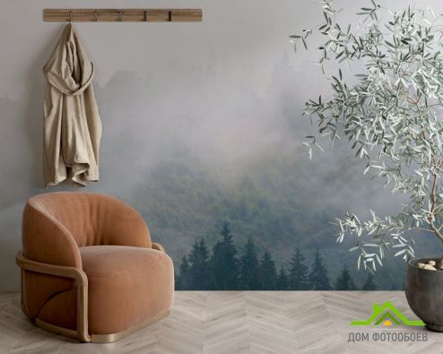выбрать Фотообои туман в лесу Фотообои в скандинавском стиле на стену