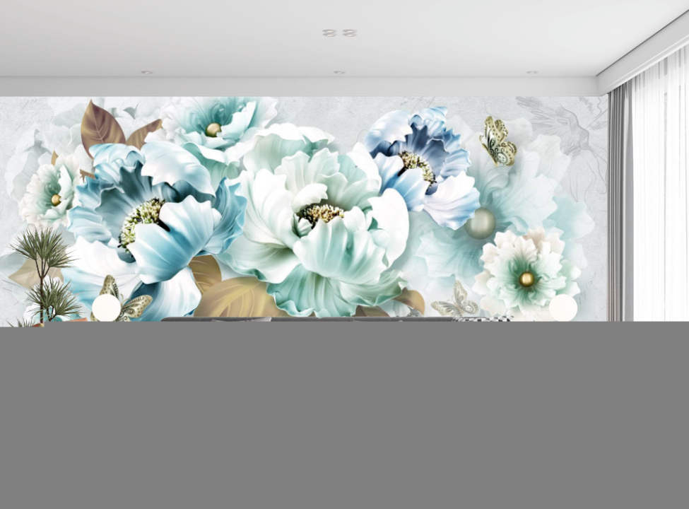 выбрать Фотошпалери блакитні 3Д квіти Каталог фотошпалер на стіну