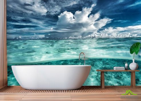 выбрать Фотообои Небо и вода Фотообои в ванную на стену