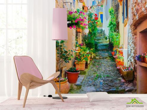 выбрать Фотошпалери Старовинна вулиця Фотошпалери, колір: «різнобарвний» на стіну