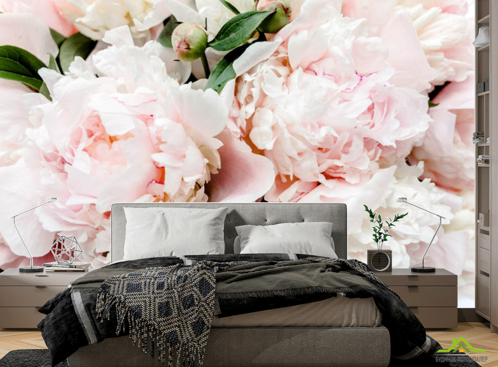 выбрать Фотошпалери персикові півонії Каталог фотошпалер на стіну