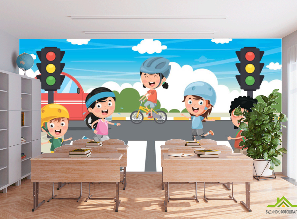 выбрать Фотообои Дети на дороге Фотообои для школы на стену