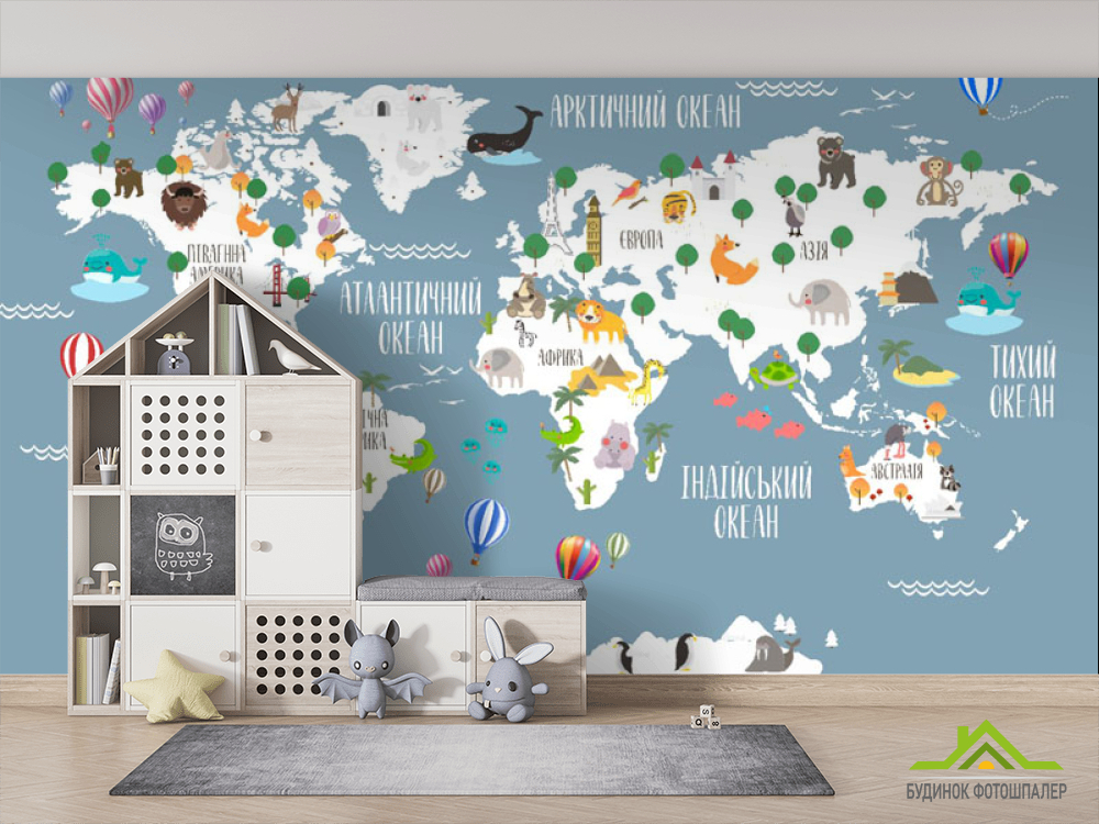 Фотошпалери Карта дитяча українською