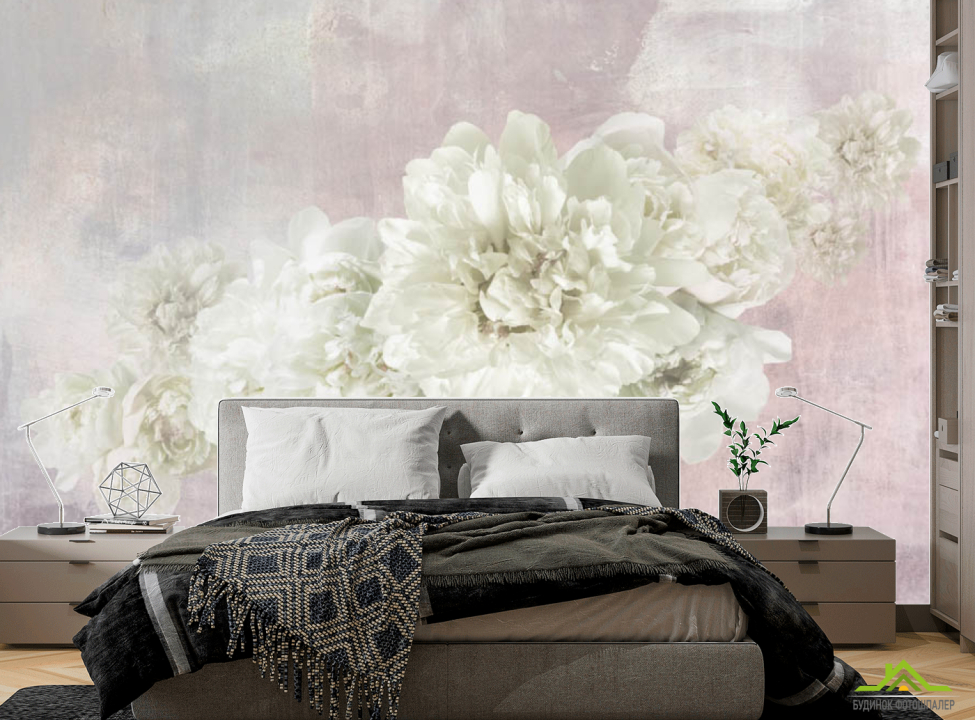 выбрать Фотошпалери дизайнерські півонії Каталог фотошпалер на стіну