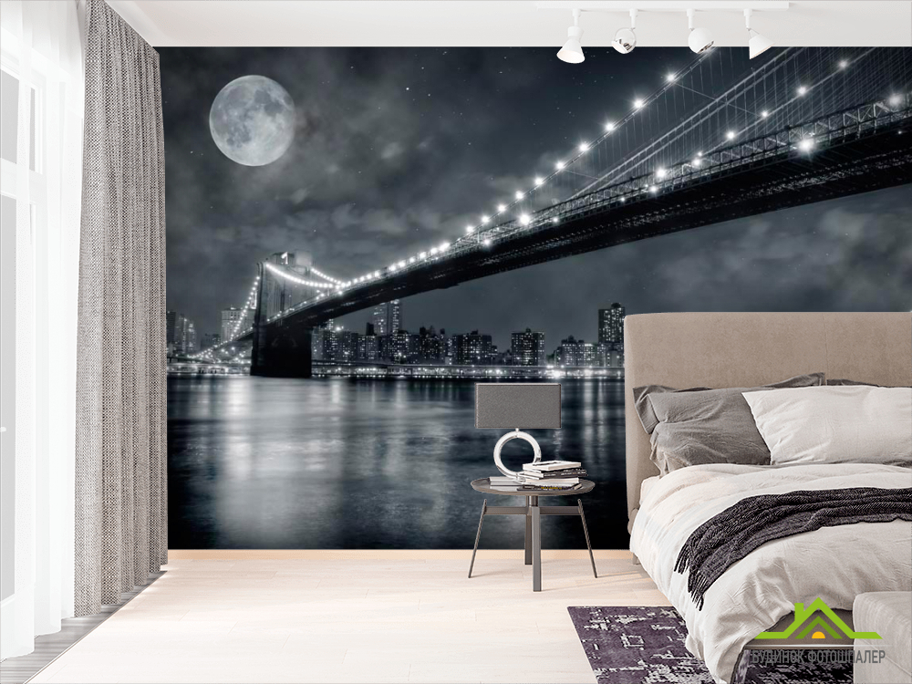 Фотообои Мост и луна, New York