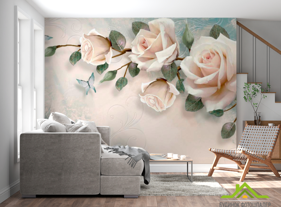 выбрать Фотообои Нежные розы Каталог фотообоев на стену